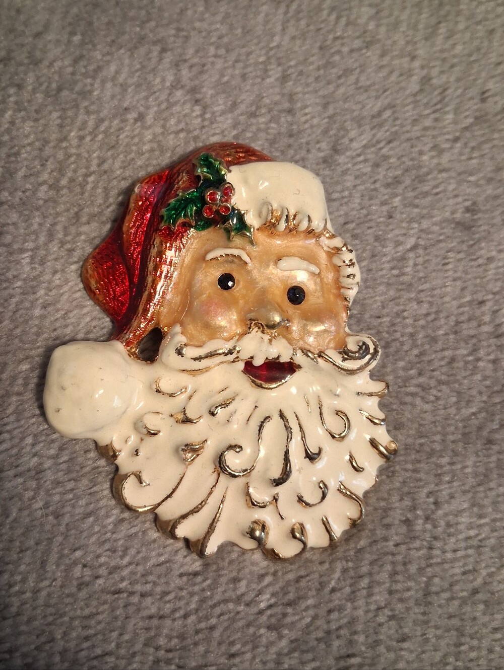 Christopher Radko Santa Clause Brooch Pin Signed
